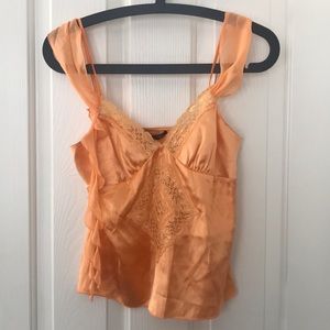 Bebe Peach Silk Tank-top